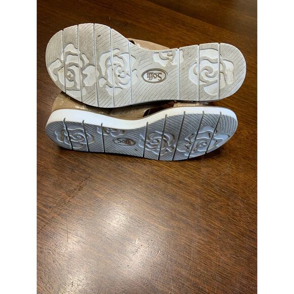 Sofft Metallic Platform Strappy Sandal Women 6 Gold Easter Spring Wedding Light - Picture 8 of 8